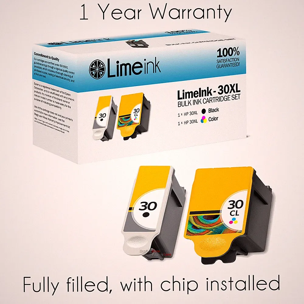 2 pack For Kodak 30XL 30 XL Ink Cartridges ESP 3.2 C310 C315 2150 2170 Printer