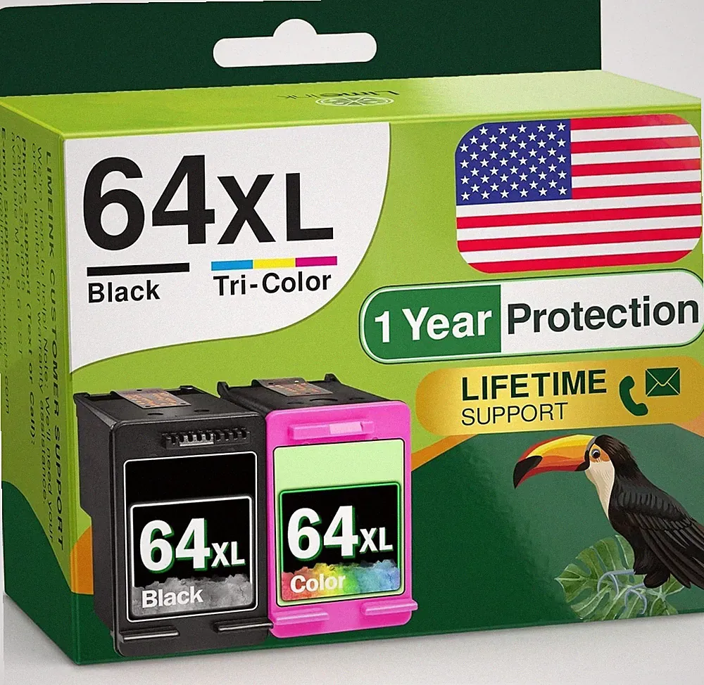 64XL Ink Cartridges for HP Envy Photo 6220 6222 6230 6232 6234 6252 6255 Tango X