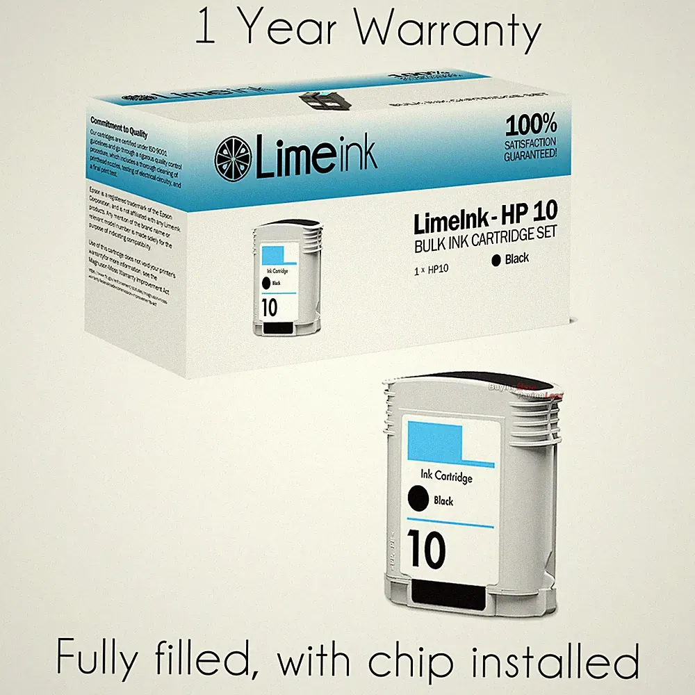 Black Ink Cartridge for HP 10 C4844A Business Inkjet 1100 1200 Printer HP10